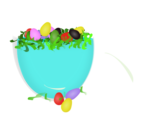 Vector image of bowl of eggs