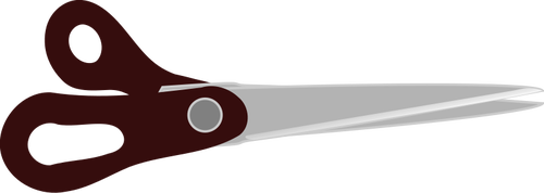 A pair of black handled scissors vector graphics