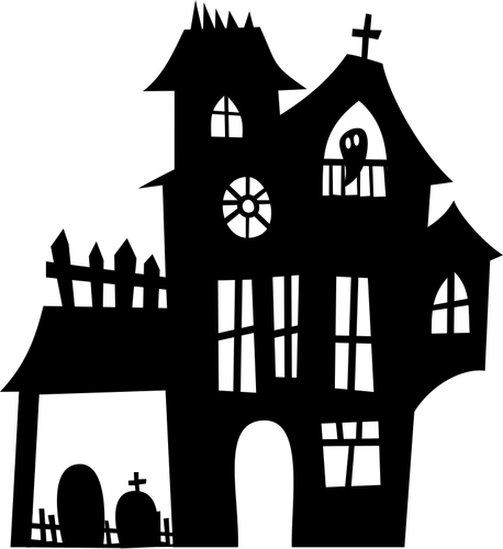 Haunted mansion silhouette | Public domain vectors