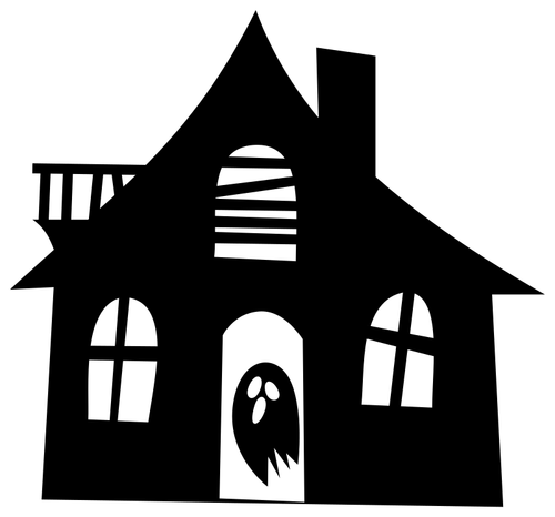 Image de silhouette de maison hantée