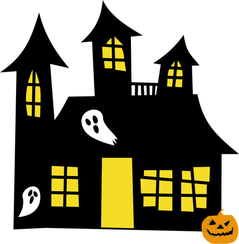 Haunted house drawing