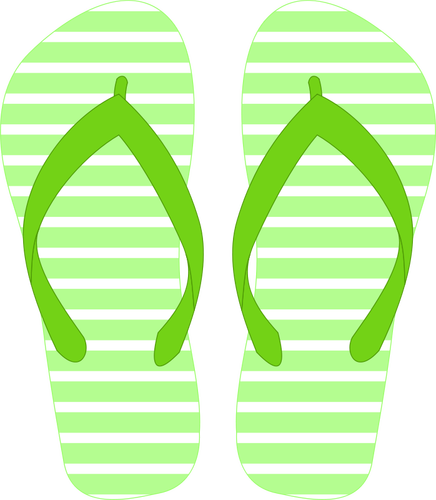 Flipflops cu dungă model de desen vector