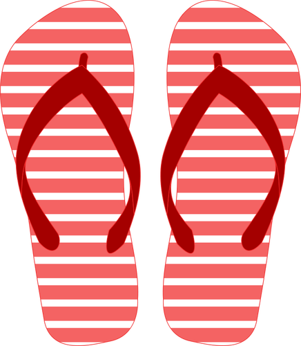 Flipflops med stripe mönster vektorbild