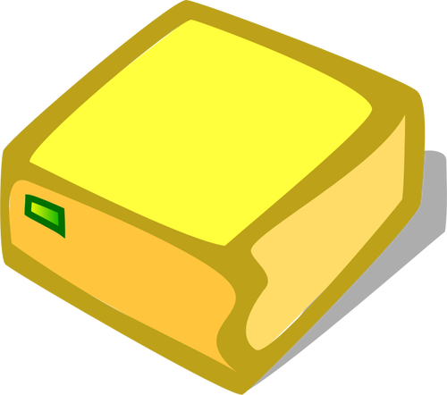 Vector image of orange hard disk drive icon