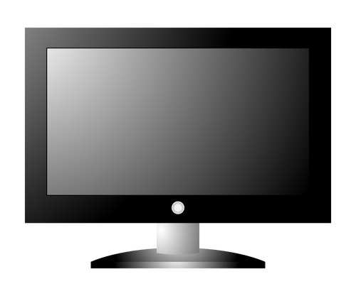 מכשיר טלוויזיה HDTV בתמונה וקטורית
