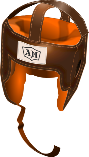 Antique boxing headgear vector drawing