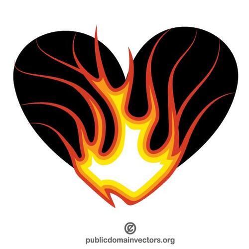 Coração em chamas