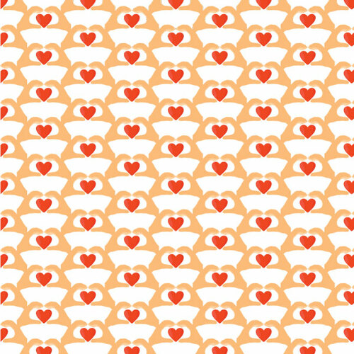 Seamless pattern with love symbols