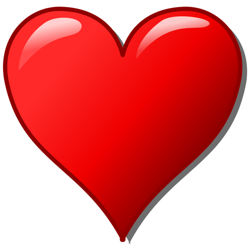 Glossy heart vector illustration