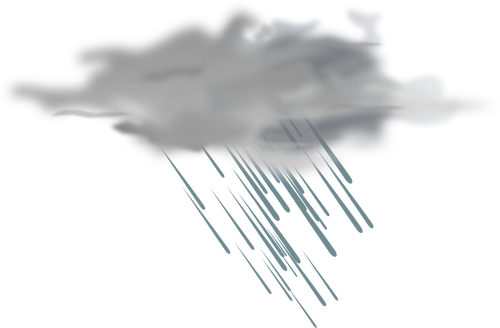 Clipart vetorial de símbolo de cor previsão de chuva pesada
