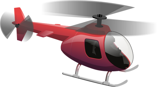 Dibujo vectorial de helicóptero rojo