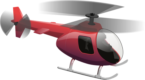 Dibujo vectorial de helicóptero rojo