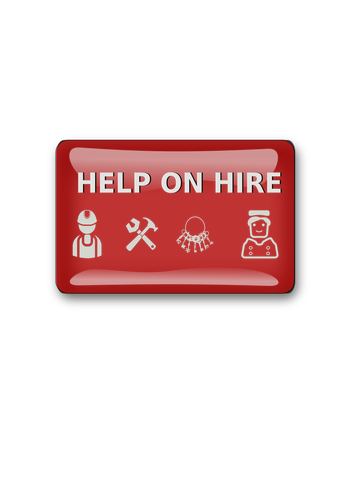 Drawing of "Help on hire" sign