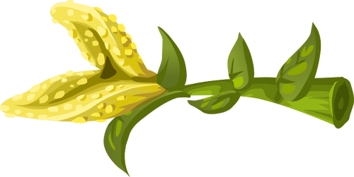 Fleur jaune mie