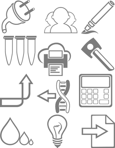 Science icons set vector image