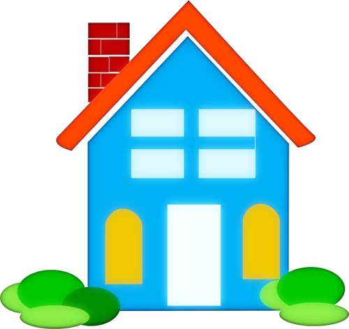 ClipArt vettoriale casa colorata