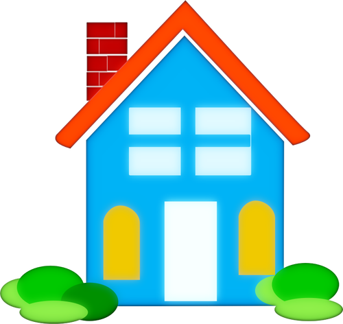 Colorful home vector clip art