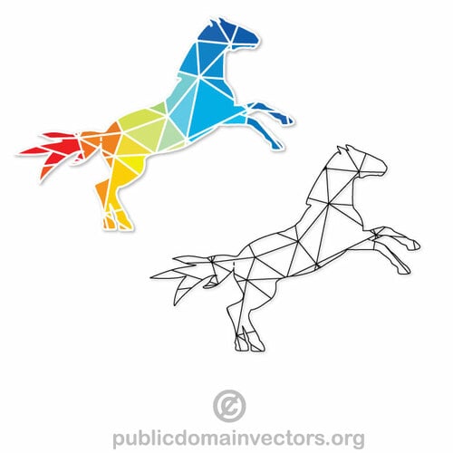 Horse coloring art