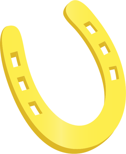 Keltainen hevosenkenkä vektori kuva