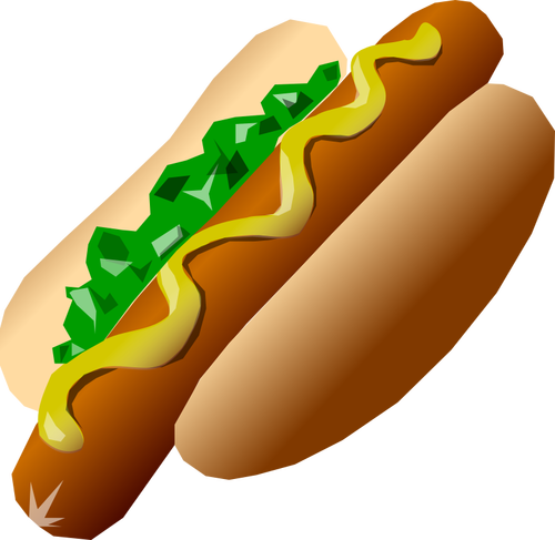 Image of a hot dog served with mustard