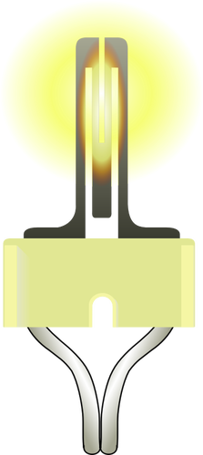 Igniter permukaan panas vektor ilustrasi