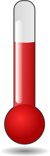 Gráficos del vector rojo termómetro tubo