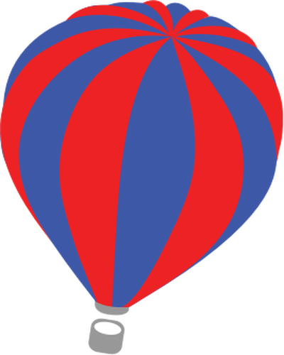 Vector image of red and blue air balloon