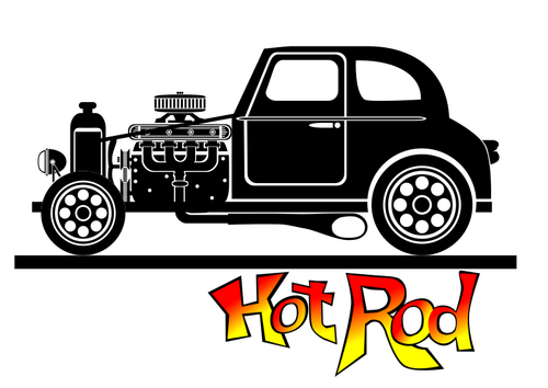 Hot rod car vector image