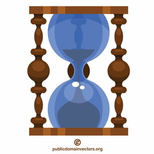 Hourglass with wooden frame