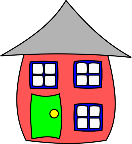 Funny house vector image