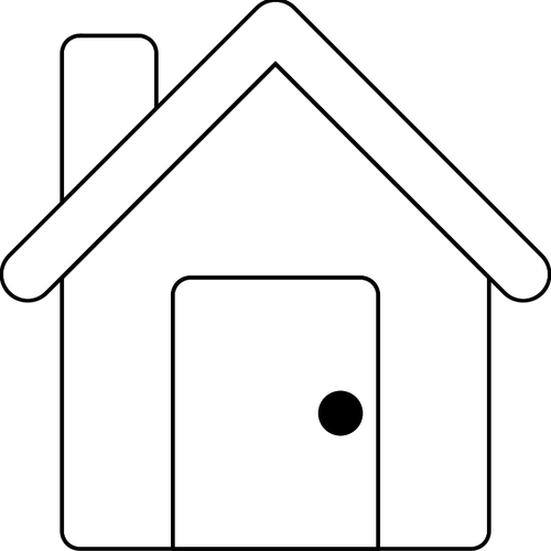 Vektor-Bild von einfachen Bauernhaus Strichgrafiken