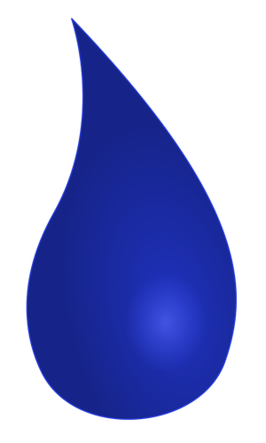 Blue waterdrop