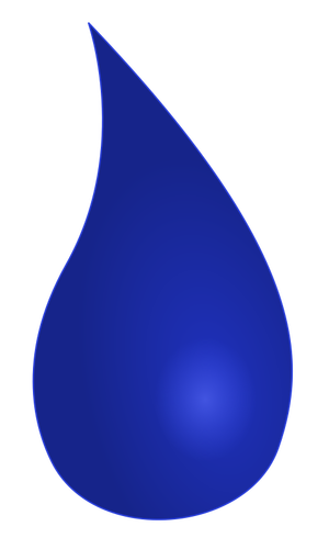 Blue waterdrop