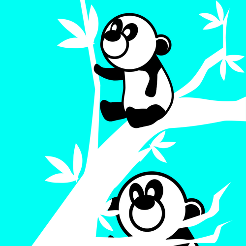 Zwei Panda-Bären in einem Baum