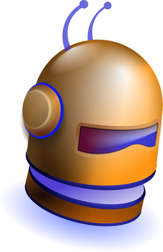 Robot head helmet vector graphics