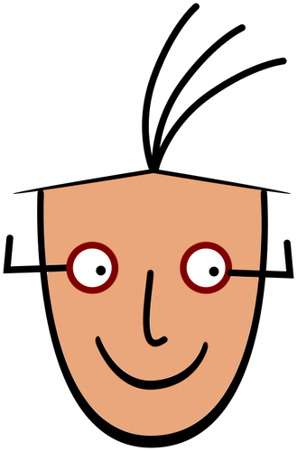 פני האדם עם משקפיים