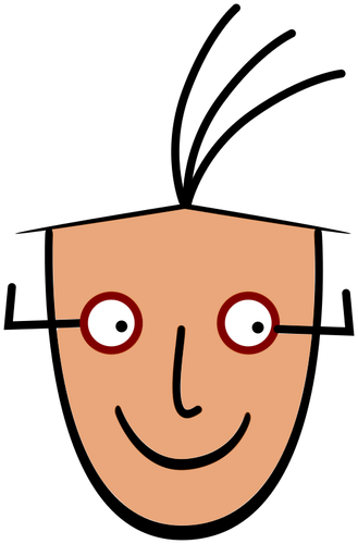 Human face with glasses