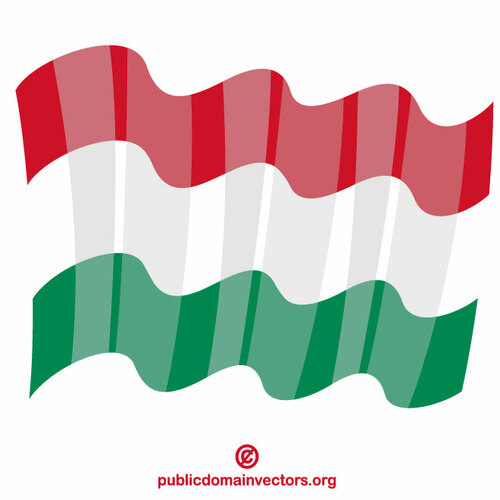 Развевающийся флаг Венгрии