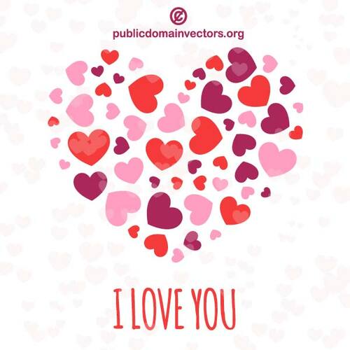 I love you vector illustration