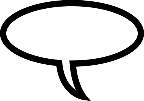 Oval shaped speech bubble vector drawing