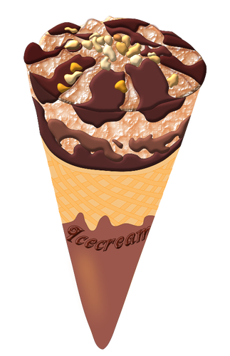 Chocolate ice cream vector graphics