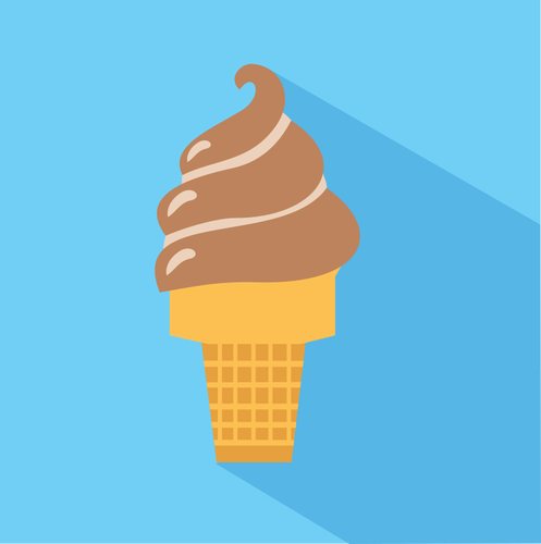 Icono de helado de chocolate