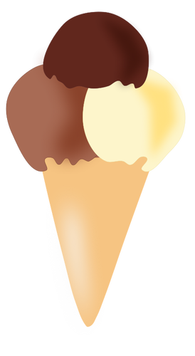 バニラとチョコレートのアイスクリーム