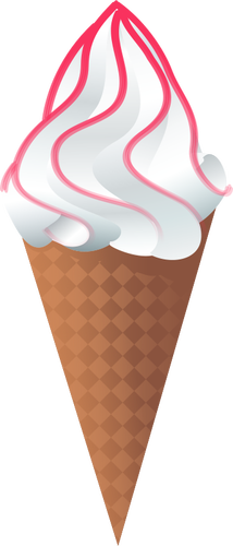 Vector clip art of ice cream in a cone