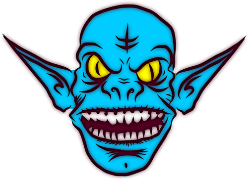 Blue Ice Goblin vector illustration