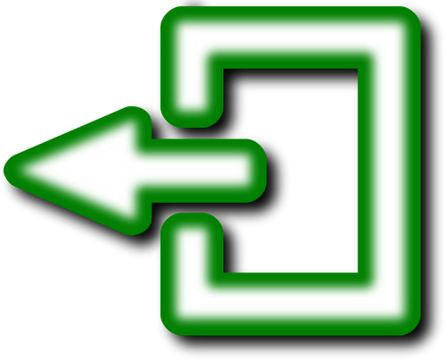 Glowing exit icon vector clip art