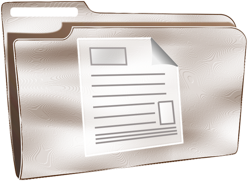 Vector illustration of plastic folder with document icon