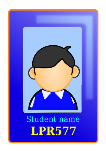 בתמונה וקטורית תעודת הזהות של התלמיד