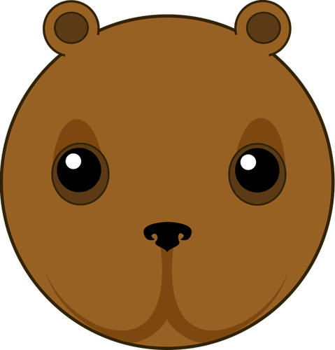 Drăguţ urs cap vector illustration