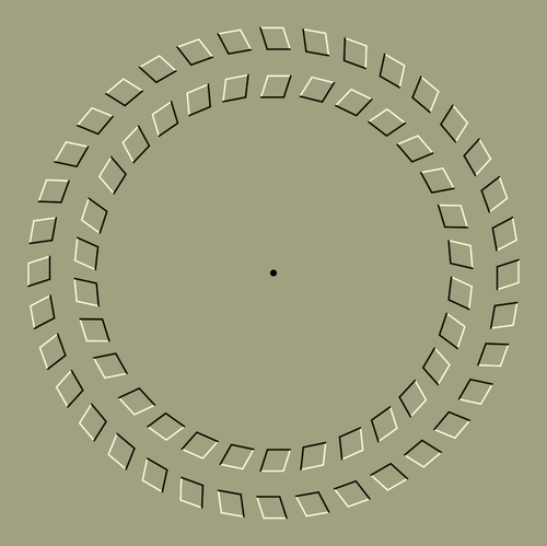 Ilustración de vector de ilusión óptica de spinning gear